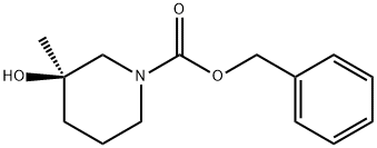 benzyl (3r)-3-hydroxy-3-methylpiperidine-1-carboxylate Struktur