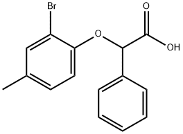 2-(2-bromo-4-methylphenoxy)-2-phenylacetic acid Struktur