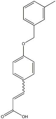 3-{4-[(3-methylphenyl)methoxy]phenyl}prop-2-enoic acid Struktur