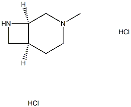 (1r,6s)-3-methyl-3,8-diazabicyclo[4.2.0]octane 2hcl Struktur