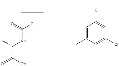 (2S)-2-{[(tert-butoxy)carbonyl]amino}propanoic acid: 1,3-dichloro-5-methylbenzene Struktur