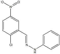 (E)-1-[(2-chloro-5-nitrophenyl)methylidene]-2-phenylhydrazine Struktur