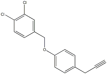 1,2-dichloro-4-{[4-(prop-2-yn-1-yl)phenoxy]methyl}benzene Struktur