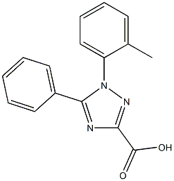 1-(2-methylphenyl)-5-phenyl-1H-1,2,4-triazole-3-carboxylic acid Struktur