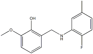 2-{[(2-fluoro-5-methylphenyl)amino]methyl}-6-methoxyphenol Struktur