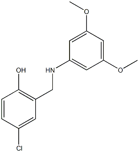 4-chloro-2-{[(3,5-dimethoxyphenyl)amino]methyl}phenol Struktur