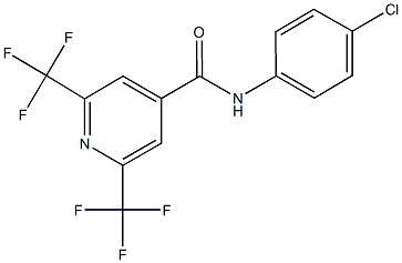 N-(4-chlorophenyl)-2,6-bis(trifluoromethyl)isonicotinamide Struktur