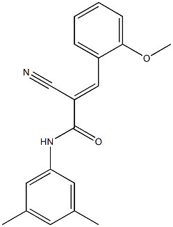 (2E)-2-cyano-N-(3,5-dimethylphenyl)-3-(2-methoxyphenyl)acrylamide Struktur