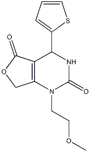 1-(2-methoxyethyl)-4-(2-thienyl)-4,7-dihydrofuro[3,4-d]pyrimidine-2,5(1H,3H)-dione Struktur