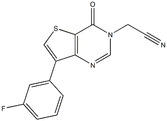 [7-(3-fluorophenyl)-4-oxothieno[3,2-d]pyrimidin-3(4H)-yl]acetonitrile Struktur