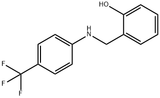 2-({[4-(trifluoromethyl)phenyl]amino}methyl)phenol Struktur