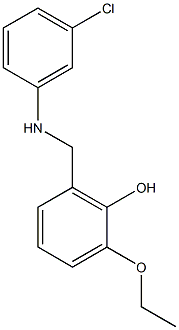 2-{[(3-chlorophenyl)amino]methyl}-6-ethoxyphenol Struktur