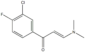 (2E)-1-(3-chloro-4-fluorophenyl)-3-(dimethylamino)prop-2-en-1-one Struktur