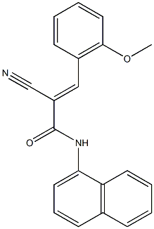 (2E)-2-cyano-3-(2-methoxyphenyl)-N-1-naphthylacrylamide Struktur