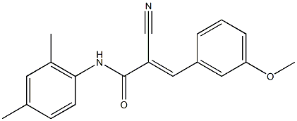 (2E)-2-cyano-N-(2,4-dimethylphenyl)-3-(3-methoxyphenyl)acrylamide Struktur