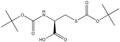 (2R)-2-{[(tert-butoxy)carbonyl]amino}-3-{[(tert-butoxy)carbonyl]sulfanyl}propanoic acid Struktur