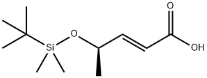 (R,E)-4-((tert-Butyldimethylsilyl)oxy)pent-2-enoic acid Struktur