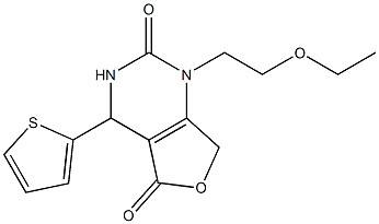 1-(2-ethoxyethyl)-4-(2-thienyl)-4,7-dihydrofuro[3,4-d]pyrimidine-2,5(1H,3H)-dione Struktur