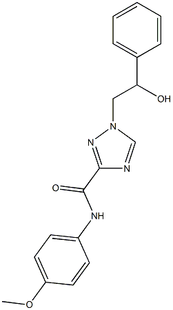 1-(2-hydroxy-2-phenylethyl)-N-(4-methoxyphenyl)-1H-1,2,4-triazole-3-carboxamide Struktur