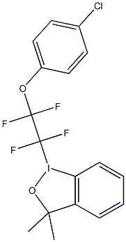 1-(4-chlorophenoxy tetrafluoroethyl)-3,3-dimethyl-1,2-benziodoxole Struktur