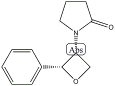 1-[(2R,3R)-2-phenyloxetan-3-yl]pyrrolidin-2-one Struktur