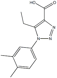 1-(3,4-dimethylphenyl)-5-ethyl-1H-1,2,3-triazole-4-carboxylic acid Struktur