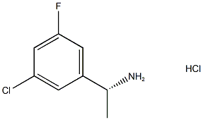 (1R)-1-(3-chloro-5-fluorophenyl)ethan-1-amine hydrochloride Struktur