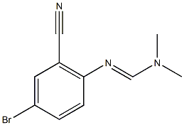 (E)-N'-(4-bromo-2-cyanophenyl)-N,N-dimethylmethanimidamide Struktur