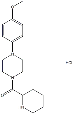 1-(4-methoxyphenyl)-4-(piperidine-2-carbonyl)piperazine hydrochloride Struktur