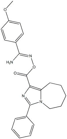 (Z)-[amino(4-methoxyphenyl)methylidene]amino 3-phenyl-5H,6H,7H,8H,9H-imidazo[1,5-a]azepine-1-carboxylate Struktur