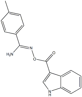 (Z)-[amino(4-methylphenyl)methylidene]amino 1H-indole-3-carboxylate Struktur