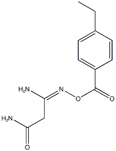 (E)-(1-amino-2-carbamoylethylidene)amino 4-ethylbenzoate Struktur