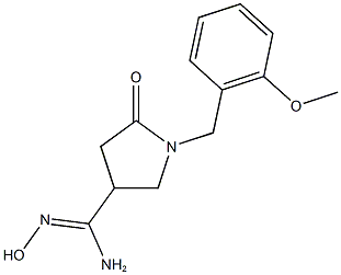 (Z)-N'-hydroxy-1-[(2-methoxyphenyl)methyl]-5-oxopyrrolidine-3-carboximidamide Struktur