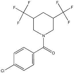 1-(4-chlorobenzoyl)-3,5-bis(trifluoromethyl)piperidine Struktur