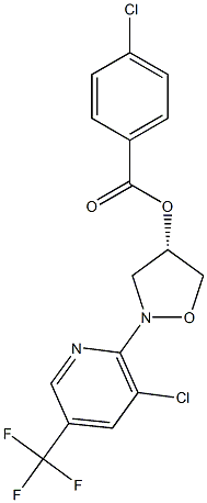 (4S)-2-[3-chloro-5-(trifluoromethyl)pyridin-2-yl]-1,2-oxazolidin-4-yl 4-chlorobenzoate Struktur