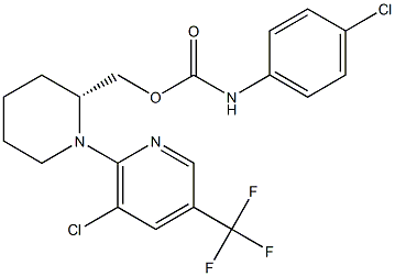 [(2R)-1-[3-chloro-5-(trifluoromethyl)pyridin-2-yl]piperidin-2-yl]methyl N-(4-chlorophenyl)carbamate Struktur