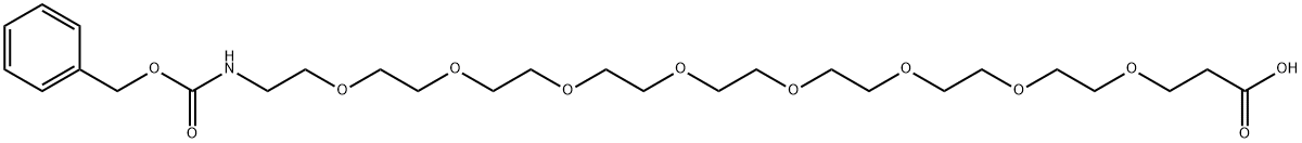 Cbz-N-amido-PEG8-acid Struktur