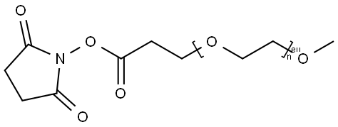 Methoxy-PEG-propionicacid-N-succinimidylester Struktur