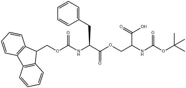 Boc-Ser(FMoc-Phe)-OH Struktur