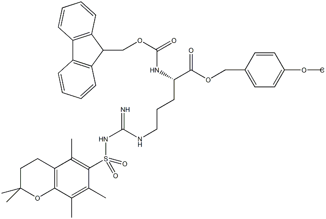 Fmoc-L-Arg(Pmc)-Wang TG Struktur