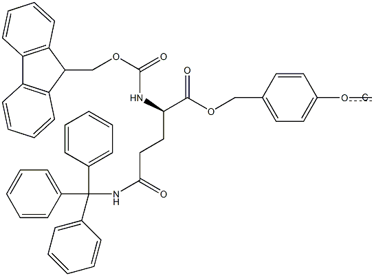 Fmoc-D-Gln(Trt)-Wang TG Struktur