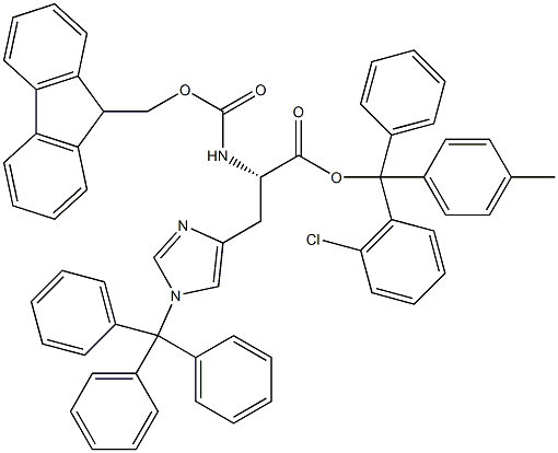 Fmoc-L-His(Trt)-2-chlorotrityl resin (100-200 mesh, > 0.5 mmol Struktur