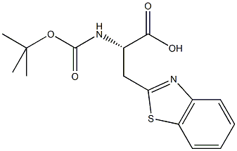 N-alpha-t-Butyloxycarbonyl-beta-(2-benzothiazolyl)-L-alanine Struktur