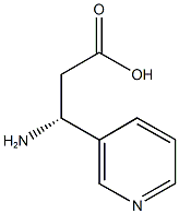 3-(3-Pyridyl)-L-beta-alanine, (S)-3-Amino-3-(pyridin-3-yl)propanoic acid Struktur