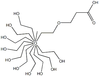 alpha-Methoxy-omega-propionic acid undecae(ethylene glycol) Struktur