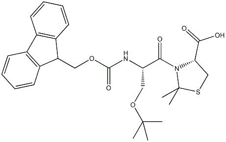 Fmoc-L-Ser(tBu)-L-Cys[PSI(Me,Me)Pro]-OH Struktur