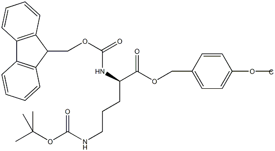 Fmoc-D-Orn(Boc)-Wang TG Struktur