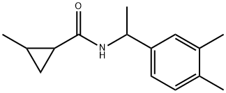 N-[1-(3,4-dimethylphenyl)ethyl]-2-methylcyclopropane-1-carboxamide Struktur