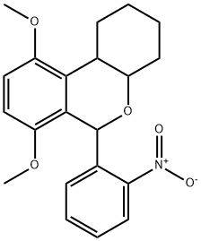 7,10-dimethoxy-6-(2-nitrophenyl)-2,3,4,4a,6,10b-hexahydro-1H-benzo[c]chromene Struktur