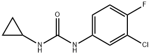 1-(3-chloro-4-fluorophenyl)-3-cyclopropylurea Struktur